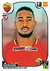 Cromo Gerson - Calciatori 2017-2018 - Panini