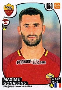 Sticker Maxime Gonalons - Calciatori 2017-2018 n. 409 - Panini