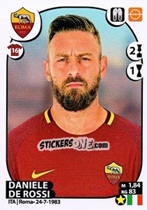 Sticker Daniele De Rossi - Calciatori 2017-2018 n. 410 - Panini