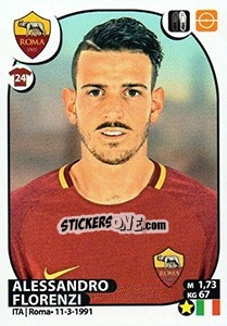 Sticker Alessandro Florenzi - Calciatori 2017-2018 - Panini