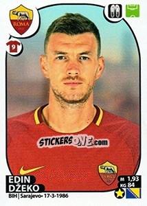 Figurina Edin Džeko - Calciatori 2017-2018 - Panini