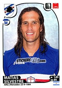 Figurina Matías Silvestre - Calciatori 2017-2018 - Panini