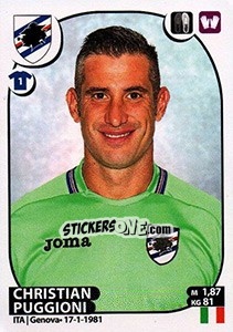 Sticker Christian Puggioni - Calciatori 2017-2018 n. 431 - Panini