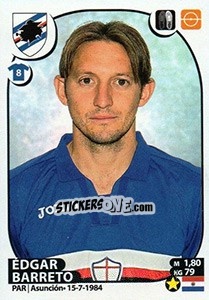 Sticker Édgar Barreto - Calciatori 2017-2018 n. 438 - Panini