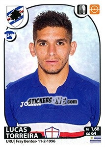 Figurina Lucas Torreira - Calciatori 2017-2018 - Panini