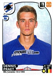 Sticker Dennis Praet - Calciatori 2017-2018 n. 441 - Panini