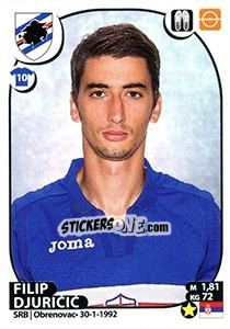 Figurina Filip Djuricic - Calciatori 2017-2018 - Panini