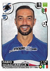 Figurina Fabio Quagliarella - Calciatori 2017-2018 - Panini