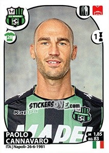 Figurina Paolo Cannavaro - Calciatori 2017-2018 - Panini