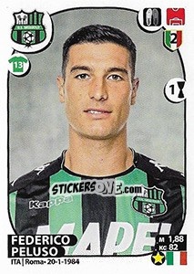 Sticker Federico Peluso - Calciatori 2017-2018 n. 457 - Panini