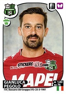 Sticker Gianluca Pegolo - Calciatori 2017-2018 n. 459 - Panini