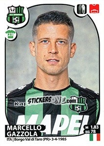 Cromo Marcello Gazzola - Calciatori 2017-2018 - Panini