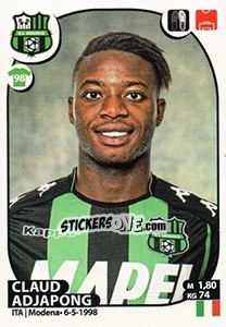 Sticker Claud Adjapong - Calciatori 2017-2018 n. 463 - Panini