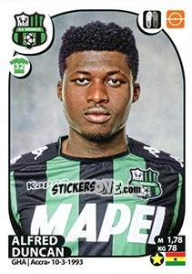 Sticker Alfred Duncan - Calciatori 2017-2018 - Panini