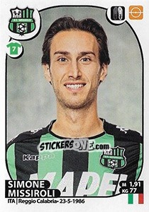 Figurina Simone Missiroli - Calciatori 2017-2018 - Panini