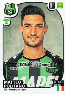 Sticker Matteo Politano - Calciatori 2017-2018 - Panini