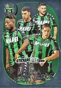 Sticker Linea (Nero) Verde / Sassuolo - Calciatori 2017-2018 n. 480 - Panini