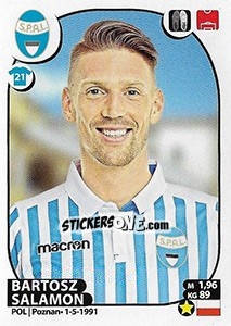 Sticker Bartosz Salamon - Calciatori 2017-2018 n. 484 - Panini