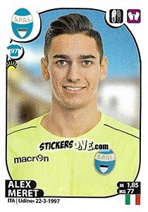 Figurina Alex Meret - Calciatori 2017-2018 - Panini