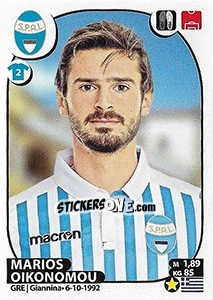 Cromo Marios Oikonomou - Calciatori 2017-2018 n. 488 - Panini