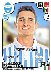 Figurina Federico Mattiello - Calciatori 2017-2018 - Panini