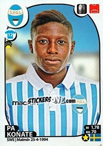 Sticker Pa Konate - Calciatori 2017-2018 n. 492 - Panini