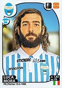 Cromo Luca Mora - Calciatori 2017-2018 - Panini