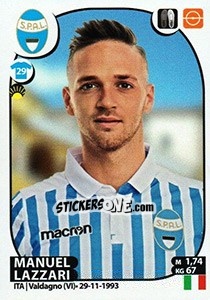 Figurina Manuel Lazzari - Calciatori 2017-2018 - Panini