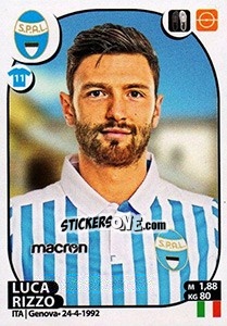 Sticker Luca Rizzo - Calciatori 2017-2018 n. 499 - Panini