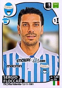 Cromo Sergio Floccari - Calciatori 2017-2018 - Panini