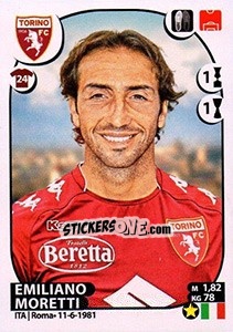 Sticker Emiliano Moretti - Calciatori 2017-2018 - Panini