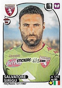 Sticker Salvatore Sirigu - Calciatori 2017-2018 - Panini
