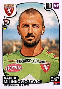 Sticker Vanja Milinkovic-Savic - Calciatori 2017-2018 n. 515 - Panini