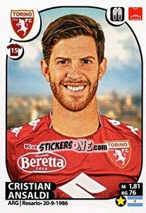 Cromo Cristian Ansaldi - Calciatori 2017-2018 - Panini