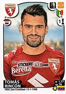 Sticker Tomás Rincón - Calciatori 2017-2018 n. 524 - Panini