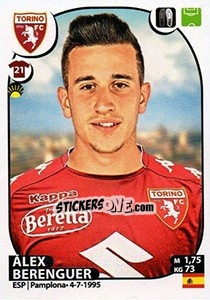 Cromo Álex Berenguer - Calciatori 2017-2018 - Panini