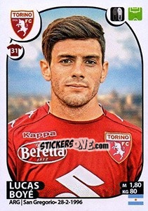 Figurina Lucas Boyé - Calciatori 2017-2018 - Panini