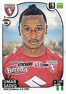 Cromo Umar Sadiq - Calciatori 2017-2018 - Panini