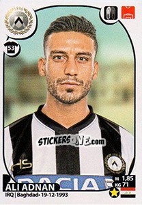 Sticker Ali Adnan - Calciatori 2017-2018 - Panini