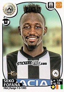 Sticker Seko Fofana - Calciatori 2017-2018 n. 551 - Panini