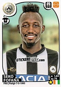 Figurina Seko Fofana - Calciatori 2017-2018 - Panini