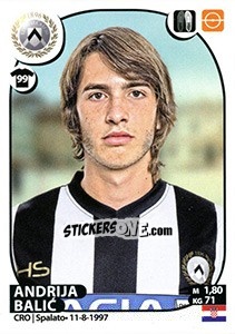 Sticker Andrija Balic - Calciatori 2017-2018 n. 555 - Panini
