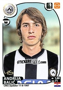 Sticker Andrija Balic - Calciatori 2017-2018 - Panini