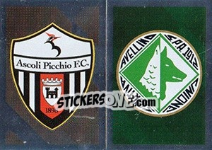 Sticker Scudetto Ascoli - Scudetto Avellino - Calciatori 2017-2018 - Panini
