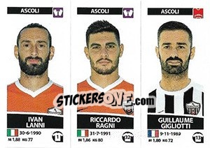 Sticker Ivan Lanni / Riccardo Ragni / Guillaume Gigliotti - Calciatori 2017-2018 n. 567 - Panini