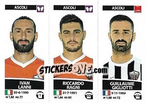 Sticker Ivan Lanni / Riccardo Ragni / Guillaume Gigliotti - Calciatori 2017-2018 - Panini