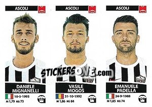 Sticker Daniele Mignanelli / Vasile Mogos / Emanuele Padella