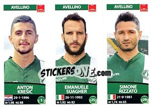 Sticker Anton Krešic / Emanuele Suagher / Simone Rizzato - Calciatori 2017-2018 n. 575 - Panini