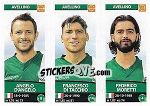 Sticker Angelo D'Angelo / Francesco Di Tacchio / Federico Moretti - Calciatori 2017-2018 n. 577 - Panini
