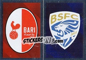 Sticker Scudetto Bari - Scudetto Brescia - Calciatori 2017-2018 - Panini